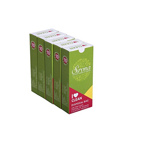 Sirona Condom and Tampon Disposal Bags - 50 Bags | for Discreet Disposal of Tampons and Condoms | Bathroom Trash Bag
