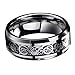 ERAWAN New Silver Celtic Dragon Titanium Stainless Steel Men's Wedding Band Rings EW sakcharn (Size 8)