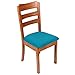 smiry Seat Covers for Dining Room Chairs Stretch Jacquard Dining Room Chair Seat Covers Set of 4, Peacock Blue