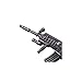 Mallofusa Miniature Gray Metal M4a1-x Assault Rifle Gun Model Keychain Bag Pendant
