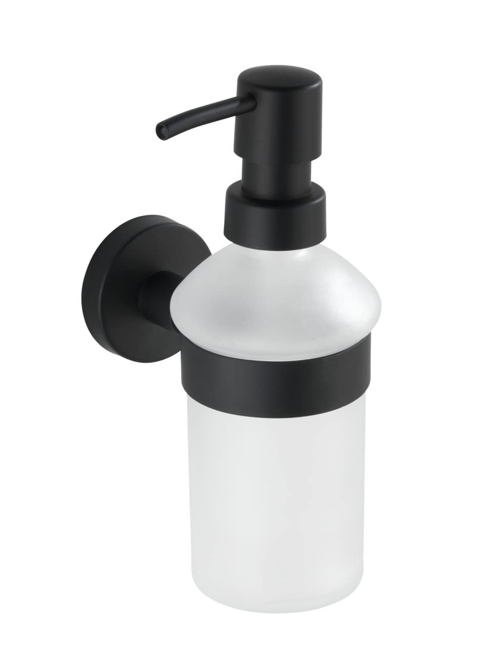 WENKO Bosio Soap, Liquid Dispenser 0.2 L, Stainless steel, matt, 7 x 18 x 11 cm