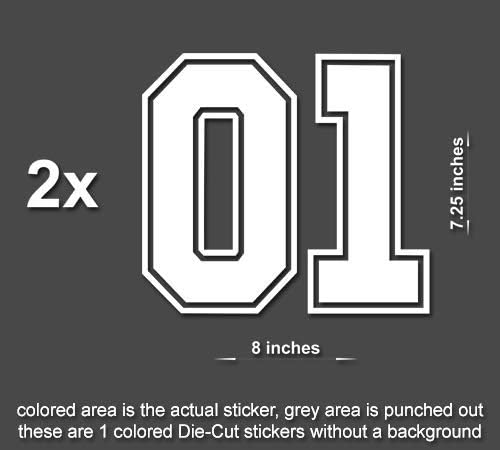 2X Dukes of Hazzard 8 in General Lee 01 Decals Stickers Redneck Truck, car, Window (White)