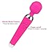 Wand Massager Waterproof with 10 Powerful Multi Speed Strong Vibration Patterns, Rechargeable Magic Body Electric Handheld Massager for Muscle Aches and Sports Recovery (Pink)