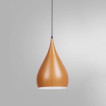 lampara colgante madera oscura moderna