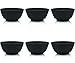 Ou Premium Design- Unbreakable Luna Bowls, Set of 6 (12 oz., Black)