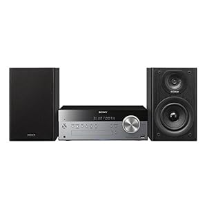 Sony CMT-SBT100B Micro-HiFi-systeem (DAB/DAB+, 50 Watt, CD-/CD-RW-speler, FM/AM, Bluetooth, NFC, USB), zilver/zwart…
