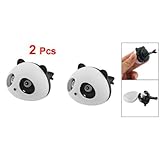 TOOGOO(R) 2 Pcs Black White Panda Shaped Car Air Freshener Perfume w Two Clips