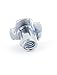 50Pcs 4 Prongs Zinc Plated T-Nut Tee Nut 1/4