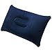 TRIXES Navy Blue Inflatable Camping Pillow Soft Blow-Up Travel Cushion