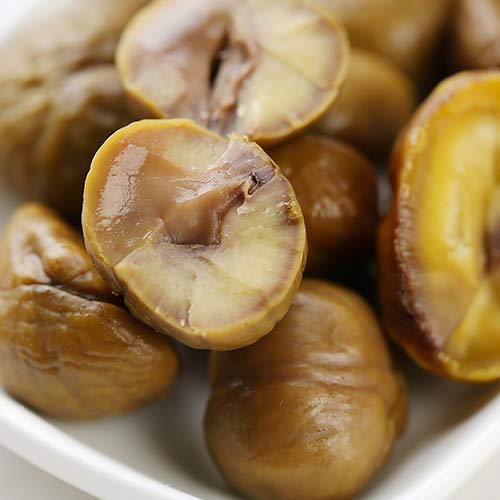YUHO Peeled Roasted Organic Chestnuts, non-GMO, No Color, No Cyclamate, No Preservatives, Healthy Snack, Vacuum Packed, 5.64 Oz