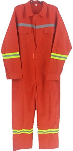 XinAndy Orange Lightly Reflective Safety Protective Coverall
