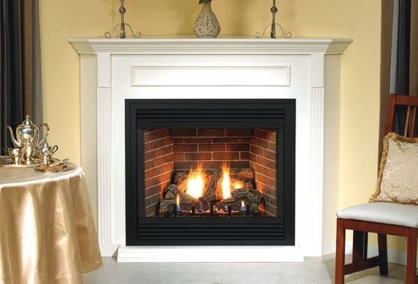 AMS Empire Premium 36" Tahoe Direct Vent Natural Gas Fireplace with Blower - Reliable Millivolt Home Heater