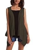 Womens Plus Size Sleeveless Cardigan