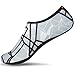 JustOneStyle NBERA Barefoot Flexible Water Skin Shoes Aqua Socks for Beach Swim Surf Yoga Exercise (6.XL (US W:8~9 M:7~8), Black Gray)