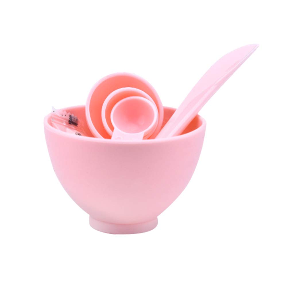 Minkissy Face Mask Mixing Bowl Set DIY Face Mask Tool Kit with Silicone Brush Bowl Spatula Spoons for Women Ladies Girls 1 Set (Random Color)