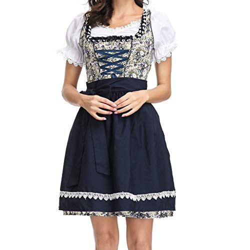 Women's Beer Festival Dress German Dirndl Dress Costumes for Bavarian Oktoberfest Carnival Halloween - Thumbnail 2