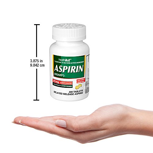 HealthA2Z Aspirin 81mg Low Strength, Enteric Coated, 300 Tablets