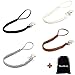 JieyueJewelry Leather Baby Pacifier Clips, Pack of 4, Handmade Suede Braided Leash Pacifier Teething Toy Holders for Boys and Girls, 10 inch (Black/Brown/Gray/White)