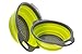 Ultimate Kitchen Strainers Set of 2 - Collapsible Silicone Colanders For Easy Storage by Comfify - Use with Pasta & Veggies or as a Fruit or Berry Bowl with Strainer - Irreplaceable for Campers -Green