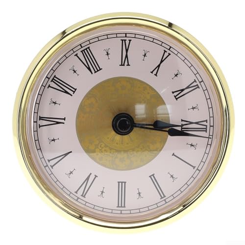 Photo 1 of 80MM Quartz Clock, Insert Fit-up/Insert with Arabic Numeral, Inserts Movement Mechanism Replacement Roman Arabic Numerals Quartz Movement_Gold A