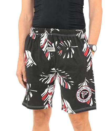 Zubaz NFL Adult Unisex Z88 Embroidered Leaf 3 Team Color Short, Atlanta Falcons, 3X-Large at Amazon