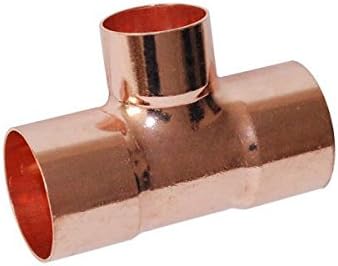 Lot 10 Copper Sweat Tee's 32774 3/4" x 3/4" x 1/2" ID Reducing Plumbing Fitting