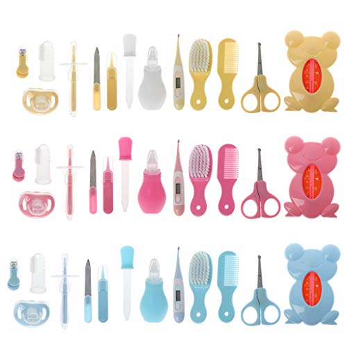 Abicial 13 PCS Baby Kids Health Care Thermometer Nail Clippers Comb Grooming Hairbrush Pacifier Toothbrush Newborn Safety Care Tool Gift - Thumbnail 6