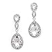 Mariell Clear Crystal Wedding Dangle Earrings for Women, Bridal and Prom Jewelry, Infinity Symbol 8 Shape