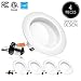 Parmida (4 Pack) 4 inch LED Downlight Trim, Dimmable, 10.5W (75W Replacement), 700 Lm, EASY INSTALLATION, 5000K (Day Light), Retrofit LED Recessed Lighting Fixture, ENERGY STAR & ETL-Listed