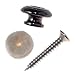 2pcs Mushrooms Head Guitar Strap Buttons Strap Locks Black Guitar Parts
