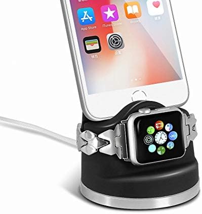 Soulen Replacement for Apple Watch Series 4 Stand, 2 in 1 Charging Night Stand Station Dock for Apple Watch Series 3 / Series 2 / Series 1, iPhone X / 8/7 / 6, iPad and Other Devices (Black)