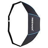 Neewer 31.5 inches /80 centimeters Portable Octagonal Umbrella Softbox for Studio Flash, Speedlite, with White Diffuser and Carrying Bag for Portrait Product Photography (Black/Blue)