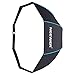Neewer 31.5 inches /80 centimeters Portable Octagonal Umbrella Softbox for Studio Flash, Speedlite, with White Diffuser and Carrying Bag for Portrait Product Photography (Black/Blue)