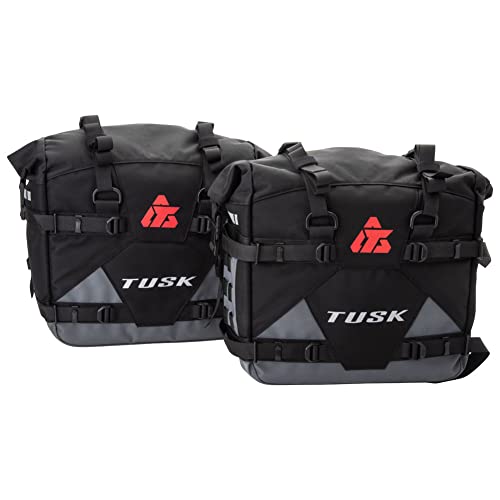 TUSK Pannier Racks with Tusk Pilot Pannier Bags Black/Grey For
