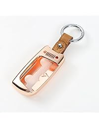 Bolsa y llavero de aleación de zinc para llave de Jeep Renegade., Rose gold