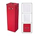 Wrapping Paper Storage Box - Holds 20 Rolls of Gift Wrap - Upright Container with Dividers - For Holiday and Christmas Wrap by Elf Stor (Red)