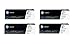 HP 201A BCYM Original LaserJet Toner Cartridge Set - Black, Cyan, Yellow, Magenta (CF400A, CF401A, CF402A, CF403A) - for LaserJet M277dn/M277dw Pro M252dn/M252dw Sealed in Retail Packaging