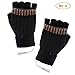 Unisex Women's & Men's USB Heated Gloves Mitten Winter Hands Warm Laptop Gloves,Yinuoday Full & Half Heated Fingerless Heating Knitting Hands Warmer Washable Design (Men Black)