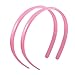 uxcell 2 Pcs Pink 0.4" Width Plastic Frame Dual Row Teeth Hair Hoop Head Band for Girls