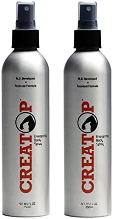 Creatop: Creatine Energizing Workout Body Spray for Weightlifting, Bodybuilding &amp; All Workouts - Pre &amp; Post Workout Creatine Supplement In Spray Form Tested Quality, No Side Effects - For Men &amp; Women