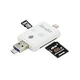 SD Card Reader, YKSH Camera Lightning Photo Scrolling USB OTG SDHC Micro SD Card Adapter
