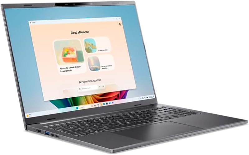 Aspire 16 AI Copilot+ PC, Portátil 16", Core Ultra 7, 32GB RAM, 512GB SSD