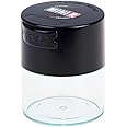Minivac - 10g to 30 grams Airtight Multi-Use Vacuum Seal Portable Storage Container for Dry Goods, Food, and Herbs - Black Cap & Clear Body
