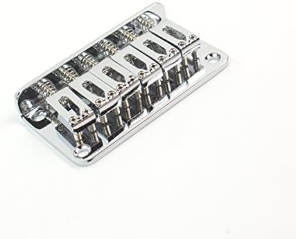 Non-tremolo Electric Guitar Hardtail Bridge 6-Saddle, Chrome