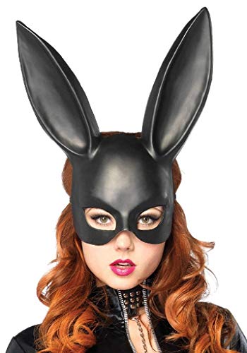EVRYLON-Maschera-Donna-Orecchie-Coniglio-Rigida-Lunghe-Sexy-Coniglietta-Nero-Accessori-Costumii-Carnevale-Halloween