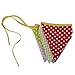 TINKSKY Bunting Banners Flags for Wedding Birthday Party-Dot Grid Pattern,11pcs (Random Color)