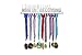 1 Piece Sports Medal Display Hanger - Stainless Steel Marathon Medal and Bib Display Hanger for Runners, Gymnasts, Athletes - 11.93 x 3.03 x 0.1 inches