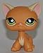 Shorthair Kitten #525 (Orange, Green Eyes, White Ears) - Littlest Pet Shop (Retired) Collector Toy - LPS Collectible Replacement Single Figure - Loose (OOP Out of Package & Print)