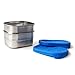 ECOlunchbox Splash Pod – 8?oz Leak?Proof Stainless Steel Snack Container with Seaweed-Embossed Silicone Lid – Plastic?Free, Non?Toxic, Nesting, Dishwasher & Oven Safe