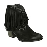 Taos Footwear Women's Shag Suede Fringe Boot,Black Suede,EU 38 M